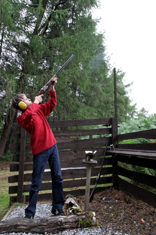 Clay pigeon shooting Scotland 2.jpg - Clay pigeon shooting